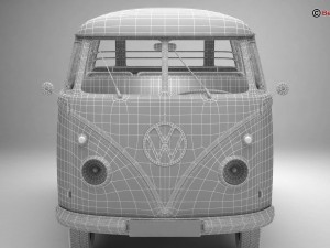 volkswagen type 2 samba 1959 Modelo 3D