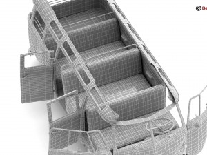 volkswagen type 2 samba 1959 Modelo 3D