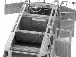 volkswagen type 2 samba 1959 Modelo 3D