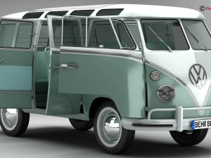 volkswagen type 2 samba 1963 3Dモデル