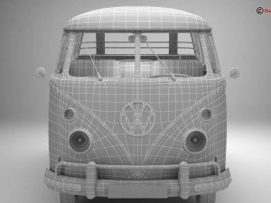 volkswagen type 2 samba 1963 3Dモデル