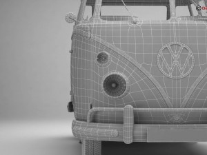 volkswagen type 2 samba 1963 3Dモデル