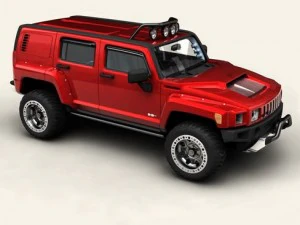 hummer h3r Modelo 3D