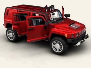 hummer h3r Model 3D