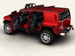 hummer h3r Model 3D