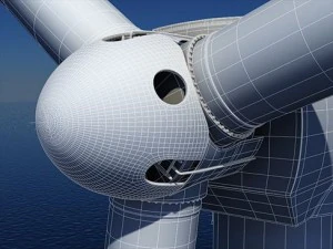 wind turbine offshore 3D Model