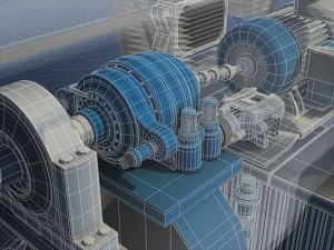 wind turbine offshore 3D Model