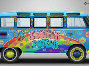 폭스바겐 타입 2 삼바 1963 히피 3D 모델