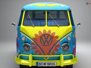 volkswagen type 2 samba 1963 hippie 3D Model
