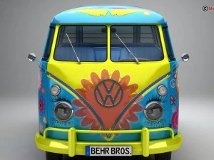 폭스바겐 타입 2 삼바 1963 히피 3D 모델