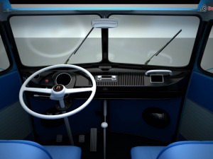 volkswagen type 2 samba 1963 hippie 3D Model