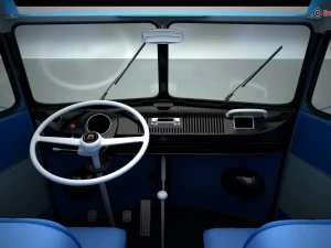 폭스바겐 타입 2 삼바 1963 히피 3D 모델