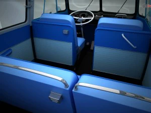 폭스바겐 타입 2 삼바 1963 히피 3D 모델