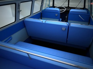 volkswagen type 2 samba 1963 hippie 3D Model
