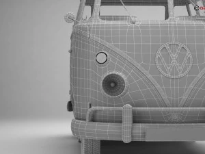 폭스바겐 타입 2 삼바 1963 히피 3D 모델