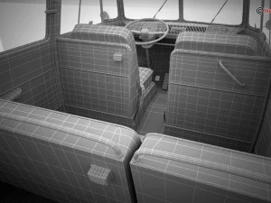 폭스바겐 타입 2 삼바 1963 히피 3D 모델