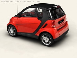 smart fortwo coupe 2009 3D Model