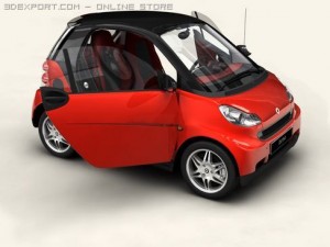smart fortwo coupe 2009 3D Model