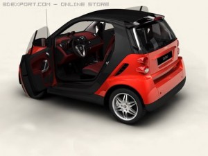 smart fortwo coupe 2009 3D Model