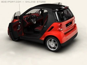 smart fortwo coupe 2009 3D Model