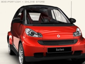 smart fortwo coupe 2009 3D Model
