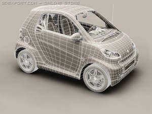 smart fortwo coupe 2009 3D Model