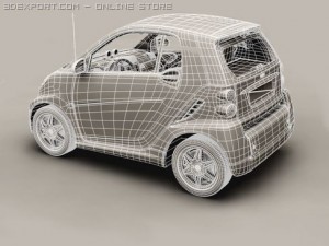 smart fortwo coupe 2009 3D Model