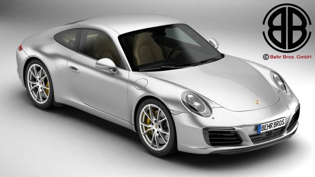 porsche 911 carrera 2017 3D Модель .c4d .max .obj .3ds .fbx .stl .blend 