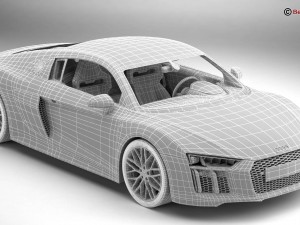 audi r8 v10 2016 3D Модель