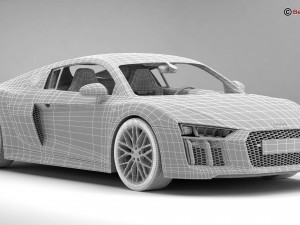 audi r8 v10 2016 3D Модель