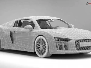 audi r8 v10 2016 3D Model