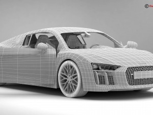 audi r8 v10 2016 3D Модель