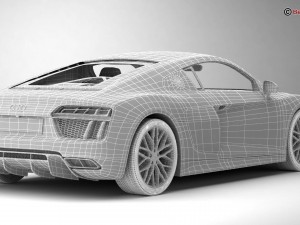 audi r8 v10 2016 3D Модель
