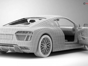 audi r8 v10 2016 3D Модель