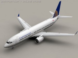 boeing 737 800 continental 3D Model