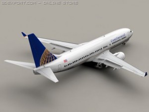 boeing 737 800 continental 3D Model