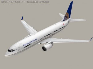 boeing 737 800 continental 3D Model
