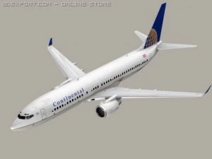 boeing 737 800 continental 3D Model