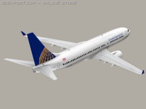 boeing 737 800 continental 3D Model