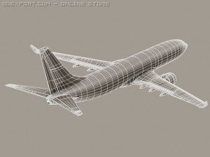 boeing 737 800 continental 3D Model