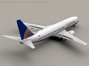 boeing 737 800 continental 3D Model