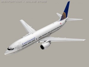 boeing 737 800 continental 3D Model