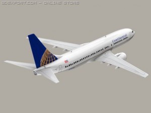 boeing 737 800 continental 3D Model