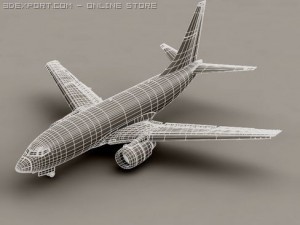 boeing 737 800 continental 3D Model