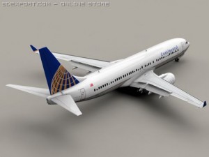 boeing 737 900 continental Modelo 3D
