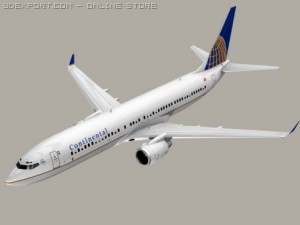 boeing 737 900 continental Modelo 3D