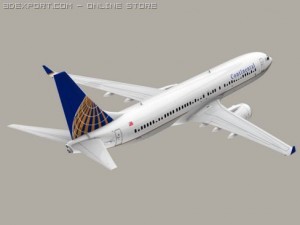 boeing 737 900 continental Modelo 3D