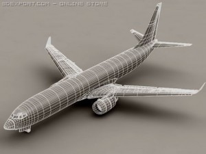 boeing 737 900 continental Modelo 3D