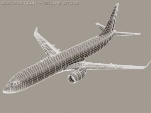 boeing 737 900 continental Modelo 3D