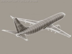 boeing 737 900 continental Modelo 3D